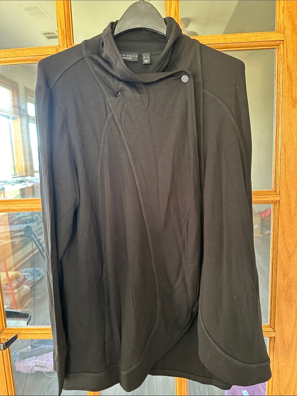 Black Men's Funnel Neck Sweater